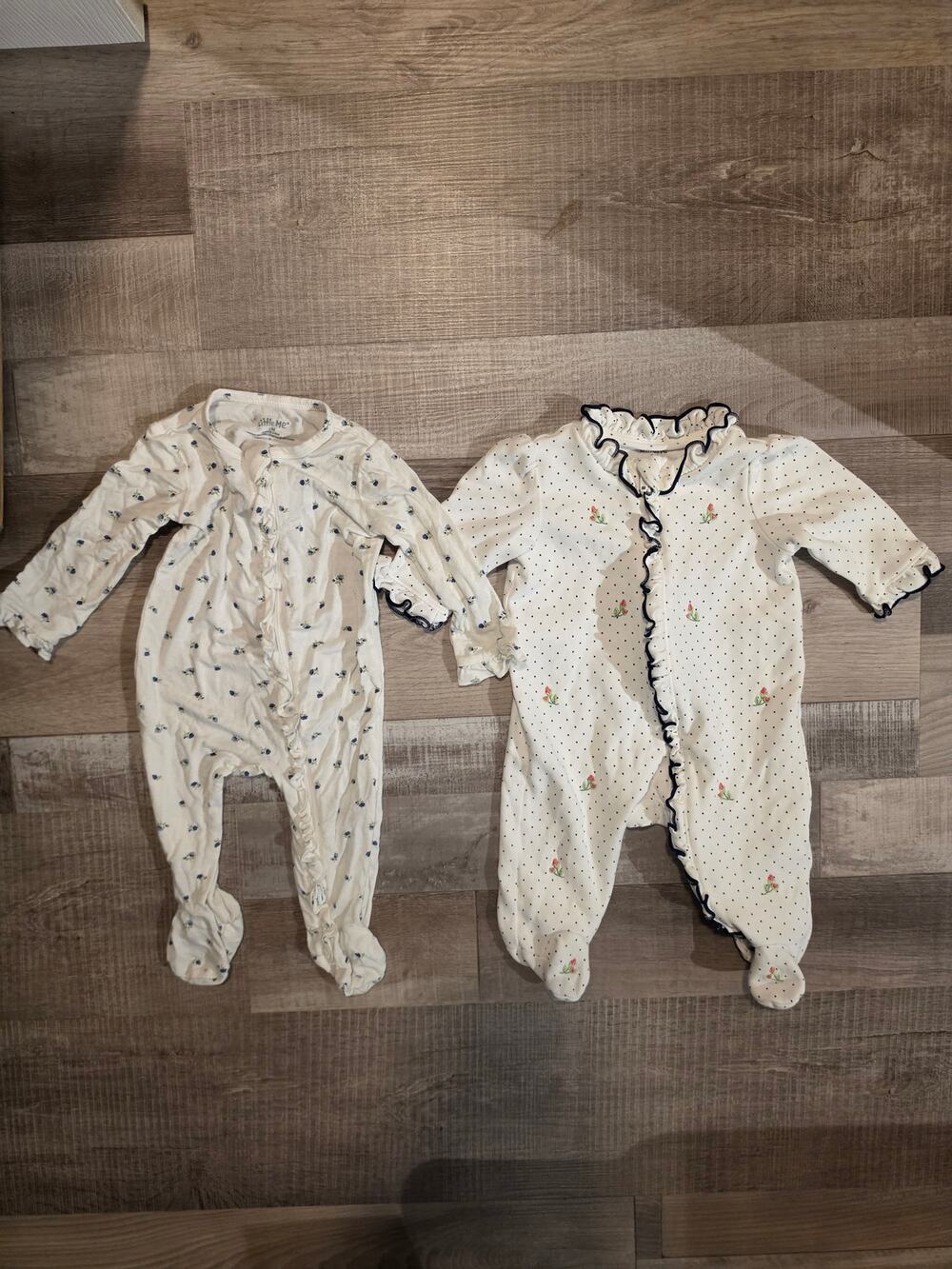 Little Me Bundle Footie Pajama Size 3 Month Bamboo Cotton
